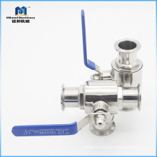 High Quality China factory Sanitary Stainless Steel Food grade 3-way control valve